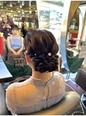 低めボリュームアップアレンジ シニヨン