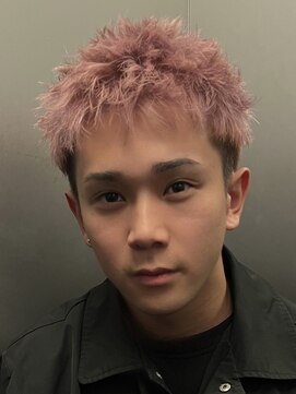 ヘアカロン 熊本本店(Hair CALON) メンズブリーチピンクショートベリショ熊本下通
