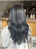 ブルーブラックブリーチカラー