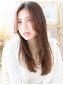 オレンジブブラウン艶髪抜け感小顔ロングTc2上尾20代30代40代