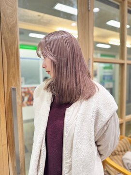 チェレ アズーリ 狭山店(Chere azuri) コーラルピンク.ダブルカラー.ケアブリーチ.ベージュピンク