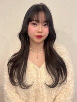 ポイントファイブバイソレイユ 藤沢店(.5 by SOLEIL)&nbsp;ヨシンモリ韓国風くびれヘア顔周りレイヤーロングレイヤー