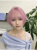 ホワイトピンク/ダブルカラー/ウルフレイヤー/ケアブリーチ