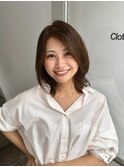 レイヤー/セミロングボブ髪質改善縮毛矯正白髪ぼかしショート