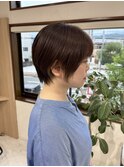 ショートヘア×ベージュ