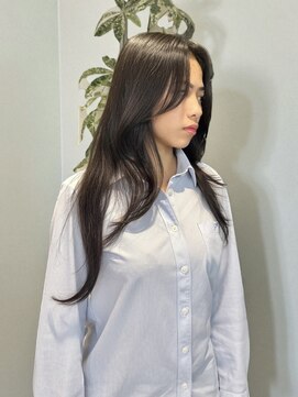 シエル バイ ケンジ 登戸 生田(CIEL by KENJE) レイヤーカットロング流れる顔周り38mmコテスタイリング