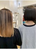 大人ボブ◎ショートボブミックスカラー髪質改善◎20代～50代
