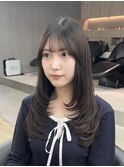 オリーブグレー/レイヤーカット/黒髪/マロンベージュ/横浜