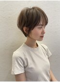 ショートボブ マッシュショート くびれ モカブラウン奈良王寺