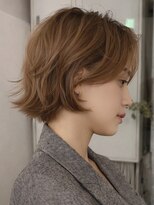 ロビー 表参道(ROBBY)&nbsp;ニュアンスボブ/レイヤーボブ/ミルクティーベージュ/20代30代