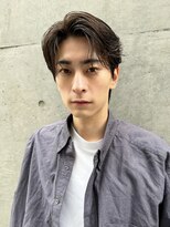 メンズヘア ガーデン 銀座(Men's hair GARDEN)&nbsp;センターパートスパイキーショートフェザーパーマダークアッシュ