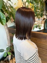 バルス(BLS)&nbsp;【藤枝】艶ブラウン切りっぱなしボブ