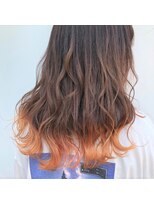 アンド バイ ヘアサロン(AND by hair salon) クリアオレンジ裾カラー