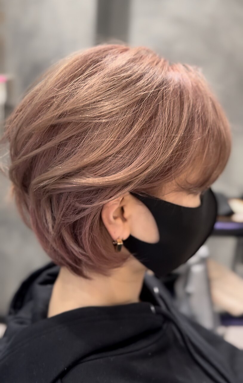 ホワイトピンク×メンズライクショート/ミルクティーピンク:L178510059 ホワイトピンク×メンズライクショート/ミルクティーピンク:L178510059