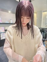 ケンジ ツルヤチョウ(KENJE tsuruyacho)&nbsp;切りっぱなしミディ/ラベンダーグレージュ