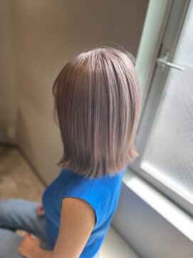 アヴァンス 京橋店(AVANCE) 切りっぱなしボブ×ハイトーンベージュ