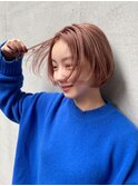 切りっぱなしボブ/エアリーロング/美髪/ピンクブラウン[表参道]