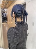 【杏実】カチモリツイン　パーティーヘアセット　結婚式アレンジ