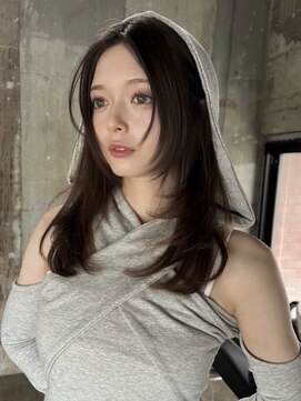 サイン 表参道(SIGN) 韓国ヘアーハッシュカットレイヤーカットグレージュブリーチ無し