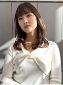 前髪イメチェンアンブレラカラーウェーブパーマ風こなれミディ