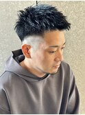フェードクロップスタイルメンズベリーショートツイストパーマ