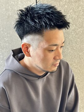 ニアウ 太田店(Niau) フェードクロップスタイルメンズベリーショートツイストパーマ