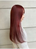 ブリーチなしダブルカラーワインレッド