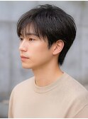 シンプルショート前髪大人ビジネスマンスーツハンサムショート
