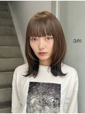 レイヤー/セミロングボブ髪質改善縮毛矯正白髪ぼかしショート