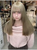 ハイトーン ミルクティーベージュ エクステ 髪質改善