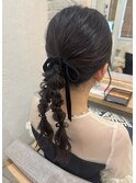 編み下しツインアレンジ