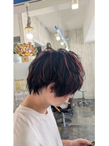 ヘアリゾート エーアイ 浅草ROX店(hair resort Ai) メンズカット、チェリーレッドハイライト