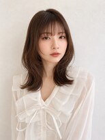マリアバイアフロート(Maria by AFLOAT)&nbsp;〈藤間〉顔まわりレイヤー/韓国ヘア/くびれ/シナモンベージュ
