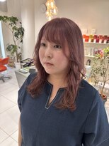 ステラ ヘア デザイン サロン(STELLA hair design salon)&nbsp;ピンクベージュ×ミディアムレイヤーカット【由比藤】