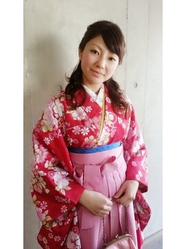 アレア(aller.a) 卒業式用編み込みハーフアップ