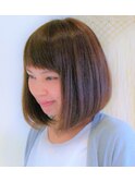 小顔に見える大人ナチュラルボブ☆