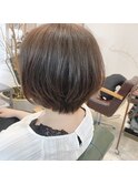 ショートボブ×アッシュベージュ