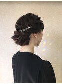 編み込みアップスタイル