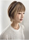 ショートボブ×フェイスフレーミング