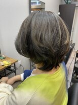 コンヤ(CON YA)&nbsp;ブルーアッシュミディアムショートボブ