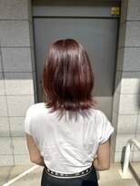 カミビト マヴィー(kamibito mavie)&nbsp;20代30代40代オレンジピンクナチュラルボブ切りっぱなし