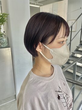 ヘアー アイス 御器所本店(HAIR ICI) 大人可愛い丸みボブミニボブショートボブピンクブラウン