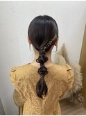 箔つき/個性派タイトヘアアレンジ/タイトヘアアレンジ