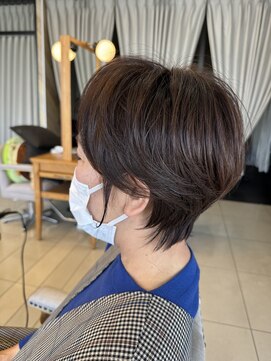 シーエーペッツ(CA-PETZ) ポイントパーマ × ショート/メンズライク/アースカラー