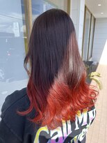 ヘアーディア みどり店(Hair...DiA) ブラウン~オレンジグラデーション