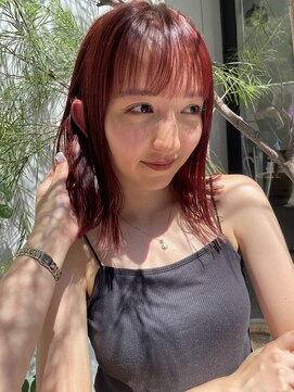 ノラギンザユー(NORA GINZA/U) ダブルカラーカシスレッドブラウンピンクブラウン暖色カラー