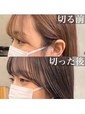 大人可愛い20代30代40代小顔後れ毛顔周りくびれレイヤーカット