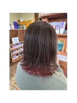 リンクスハート 桜井店(Link’s Heart) 切りっぱなしボブ#アディクシーカラー