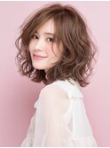 ☆オリーブグレーココアベージュ小顔クラゲヘアー/黒髪/髪質改善