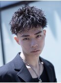 ダウンバングショートアクティブショートピンパーマ